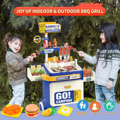 BBQ Grill Playset With Smoke, Sound & Light