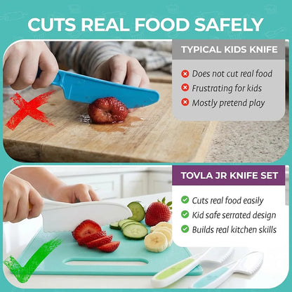 Montessori knife Set for Kids (3 pcs) Make Cooking Fun, Safe & Easy!