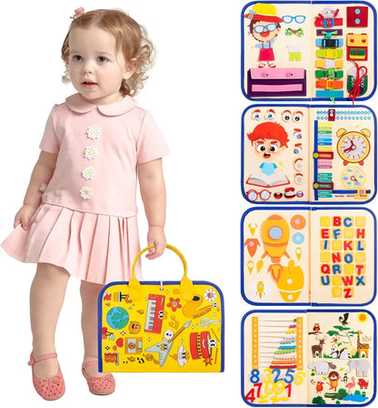 Montessori Busy Board for Toddlers,Sensory Toy, Preschool Learning Education