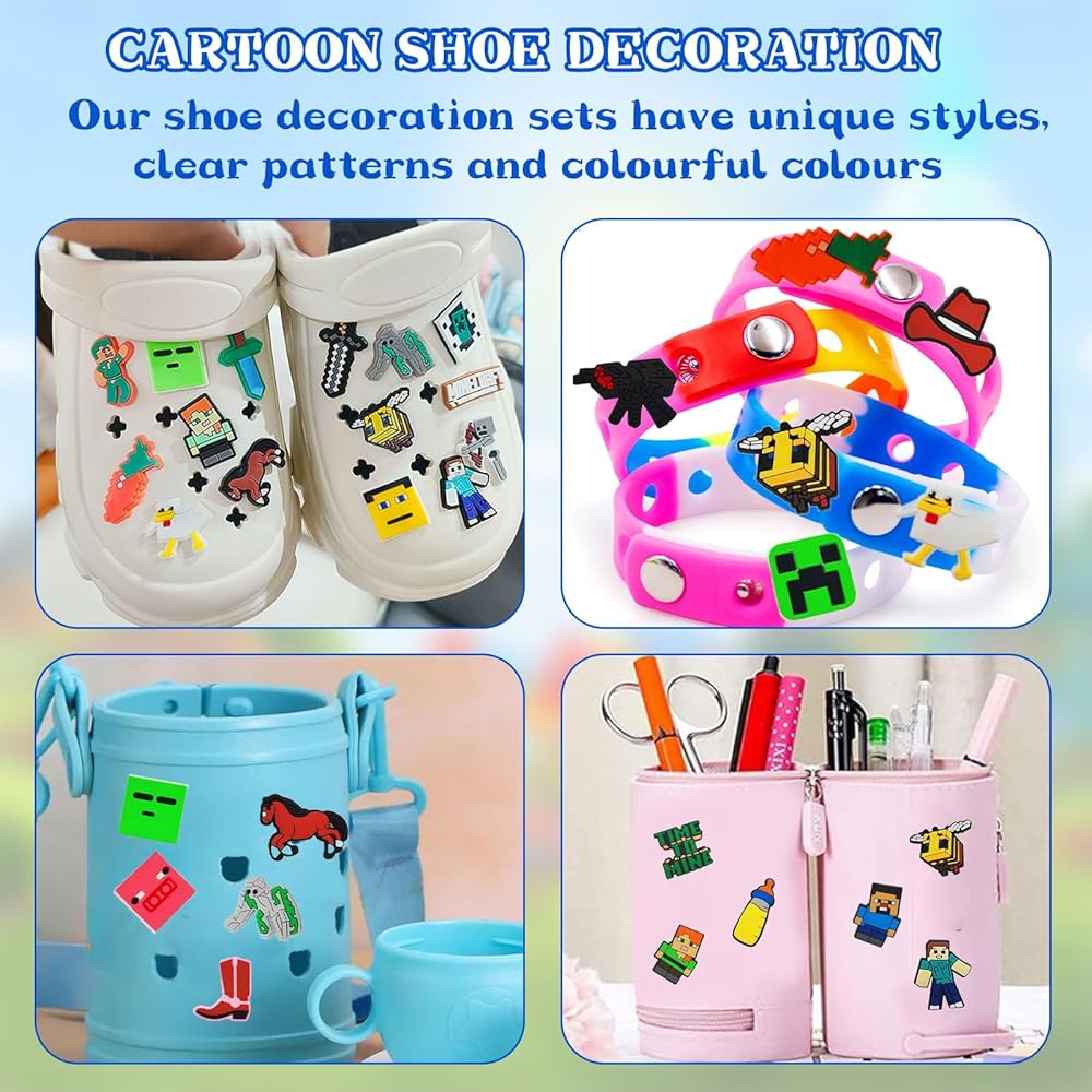 Minecraft Shoe Charms Set 10pcs (Random Designs)