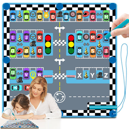 Monyessori Magnet Alphabet Learning Car Parking Maze