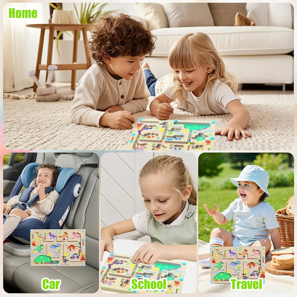 Magnetic Dinosaur Color & Number Maze