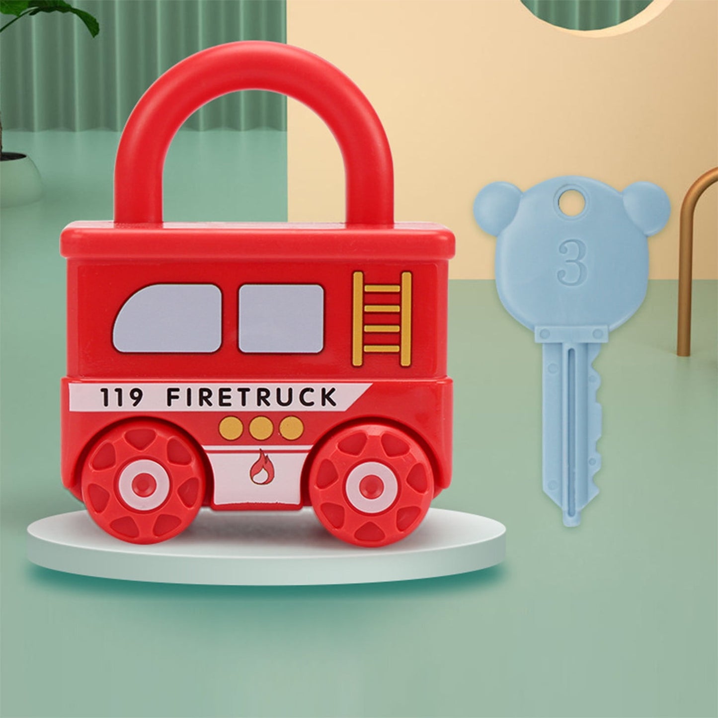 Montessori Lock and Key Connectable Car Toys
