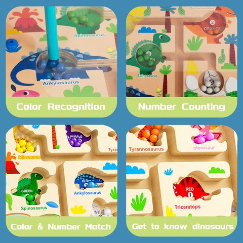 Magnetic Dinosaur Color & Number Maze