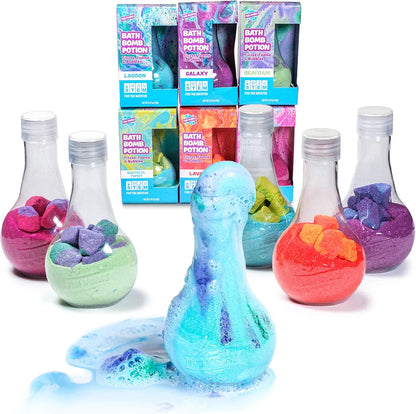 Tub Works Kids Bath Bomb Potion 6 Pack, Foams & Bubbles