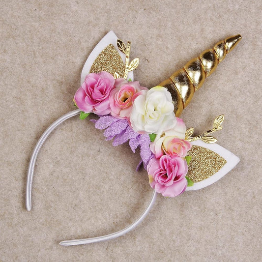 Unicorn Horn Floral Headband