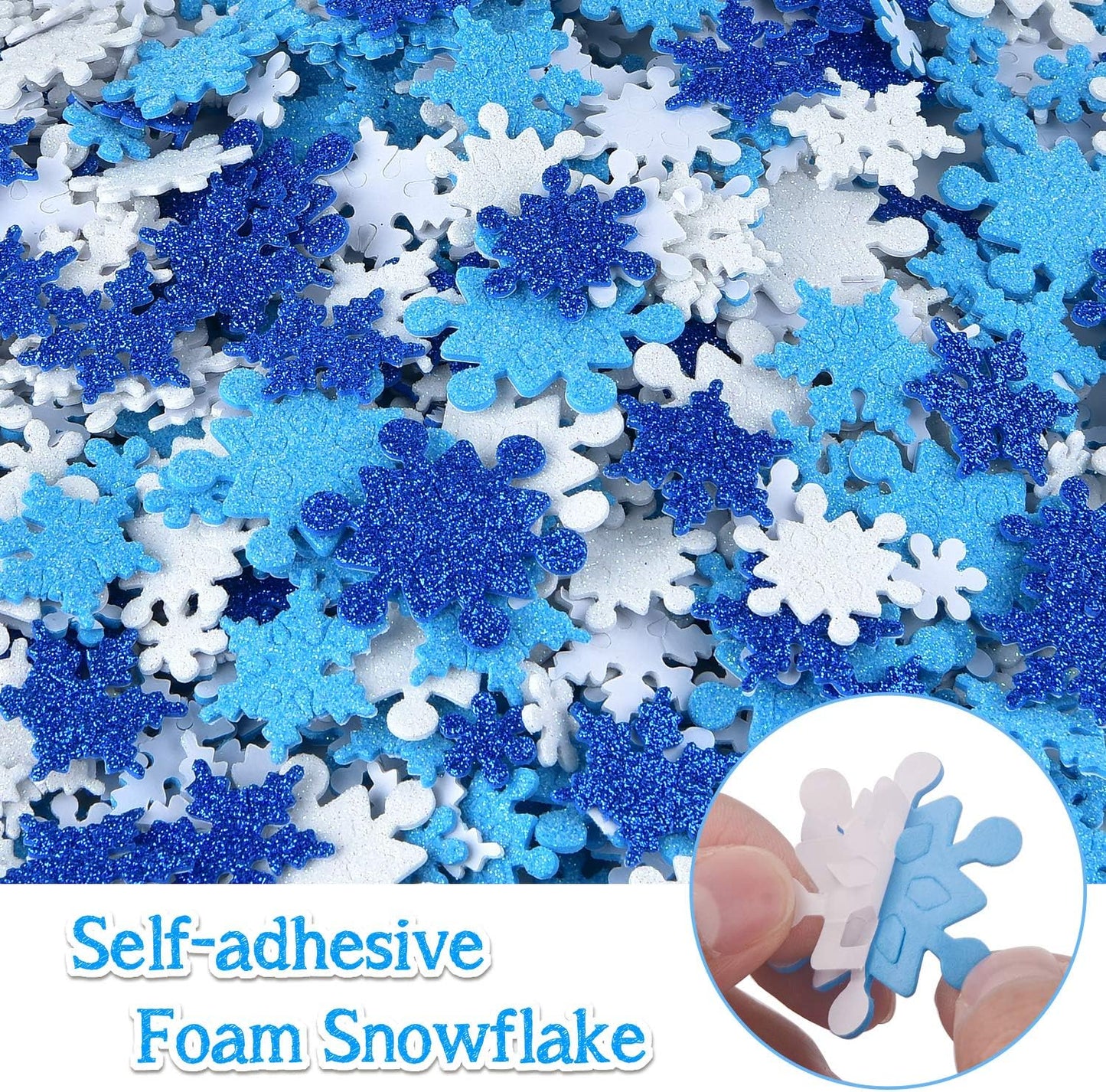 Self-Adhesive Snowflake Foam Stickers