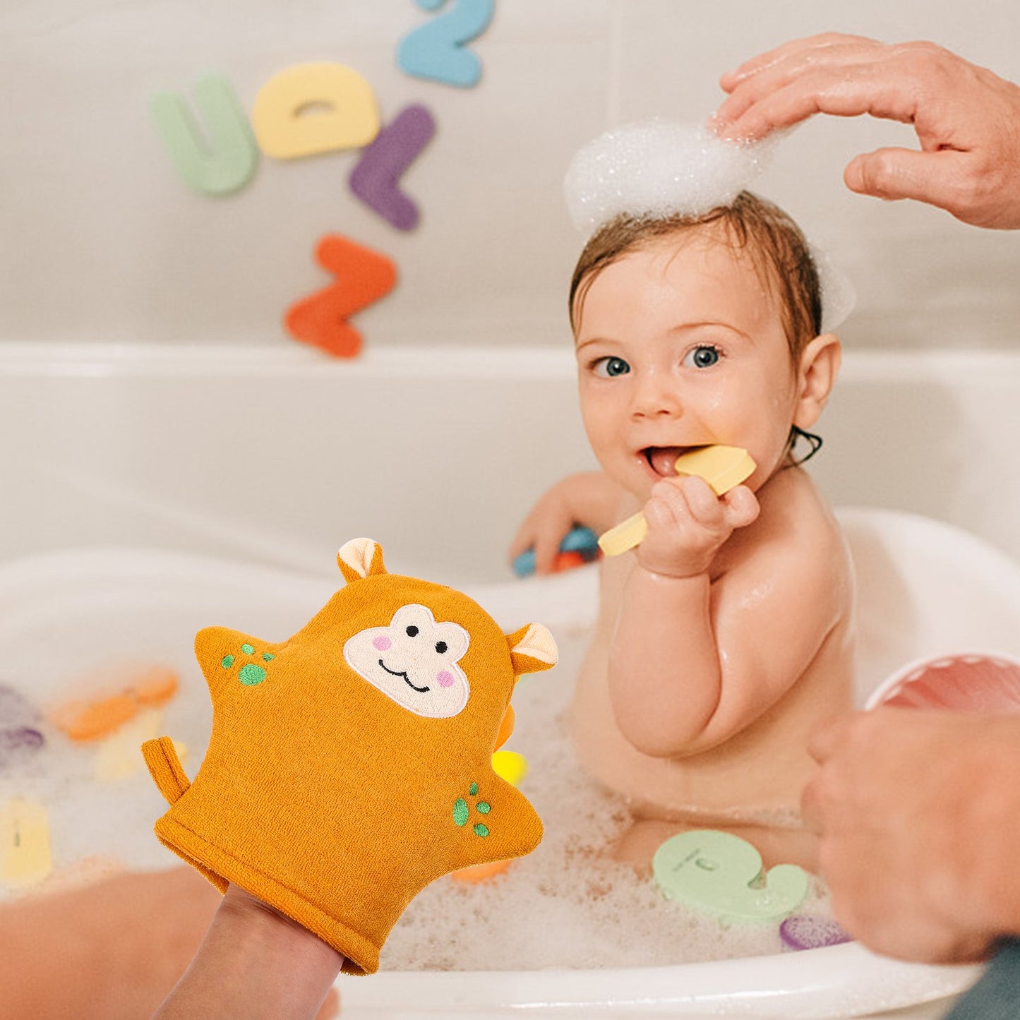 Cute Animal Bath Mitts for Babies & Toddlers