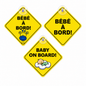 Baby On Board Warning Car Sign™ Pack of 3