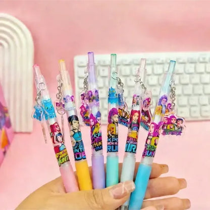Kpop Demon Hunters School Gel Pen + Charms