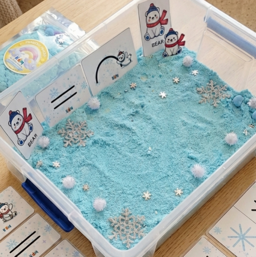 Winter Pre-Writing Kit • Sensory & Pre-Writing Fun ❄️🐧