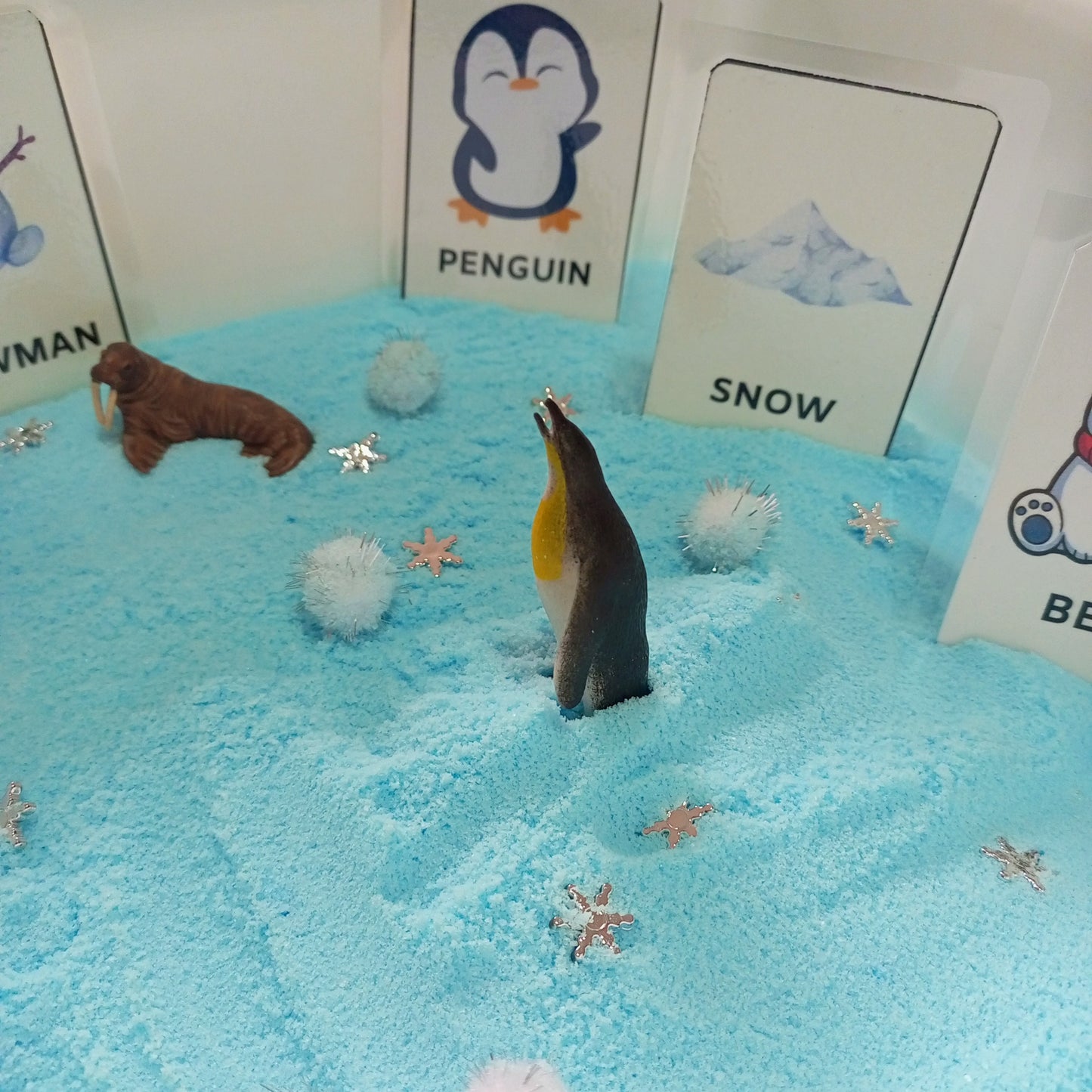 Winter Theme Sensory Kit + Vocabulary Cards 🐧❄️