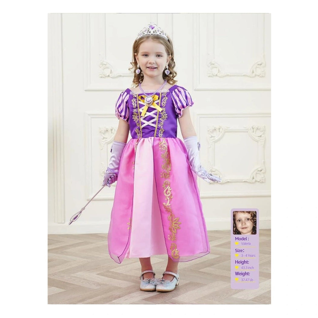 Rapunzel Deluxe Princess Party Dress Costume