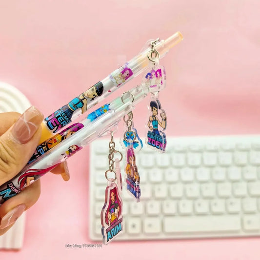 Kpop Demon Hunters School Gel Pen + Charms