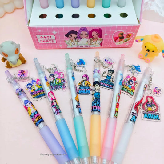 Kpop Demon Hunters School Gel Pen + Charms