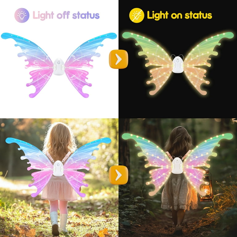 Fairy Glowing LED Butterfly Wings for Girls 🦋