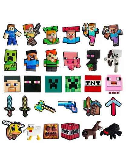 Minecraft Shoe Charms Set 10pcs (Random Designs)