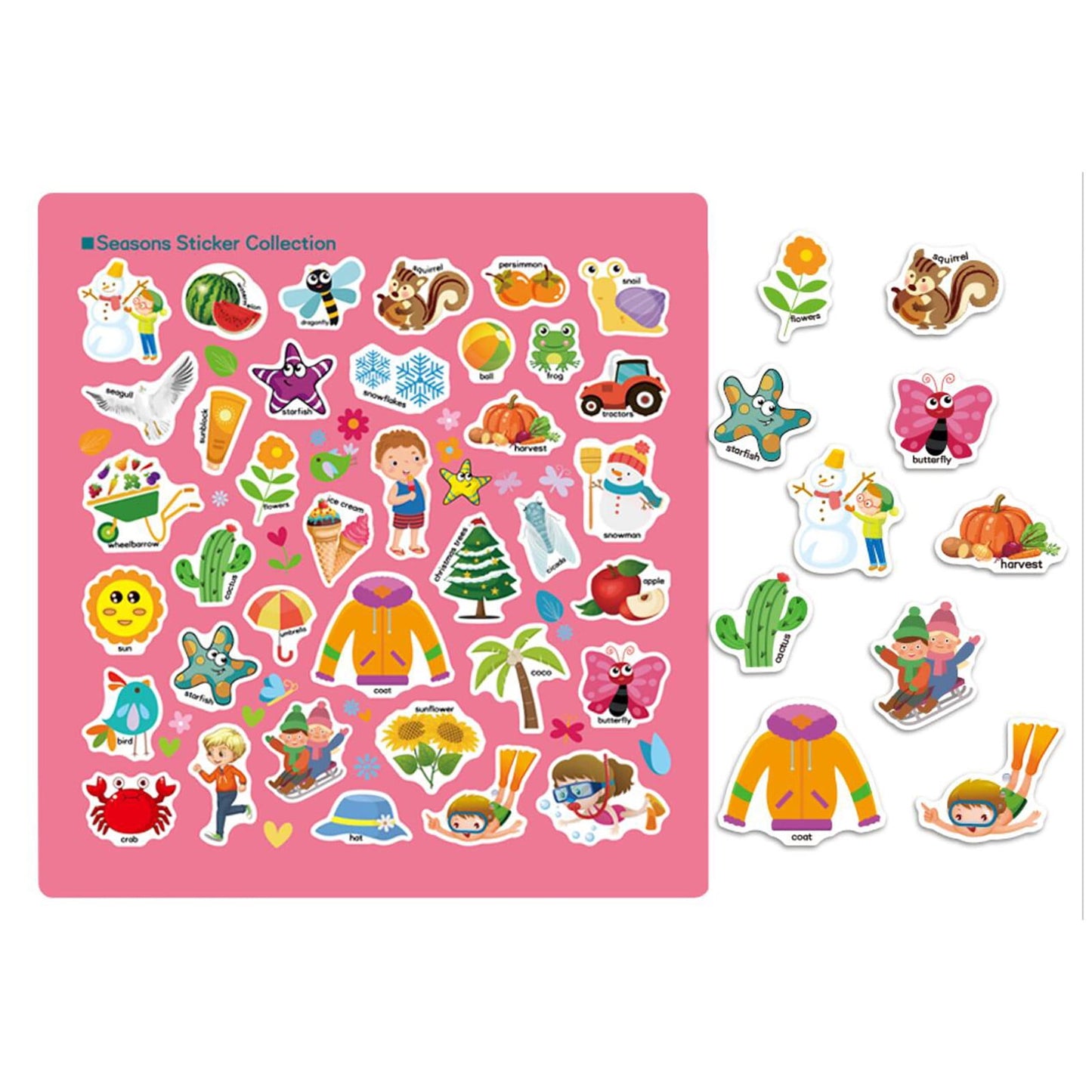 Reusable Stickers Book 4 Seasons