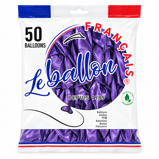 Le Ballon Français – Metallic Violet Balloons 30cm | 50 pcs