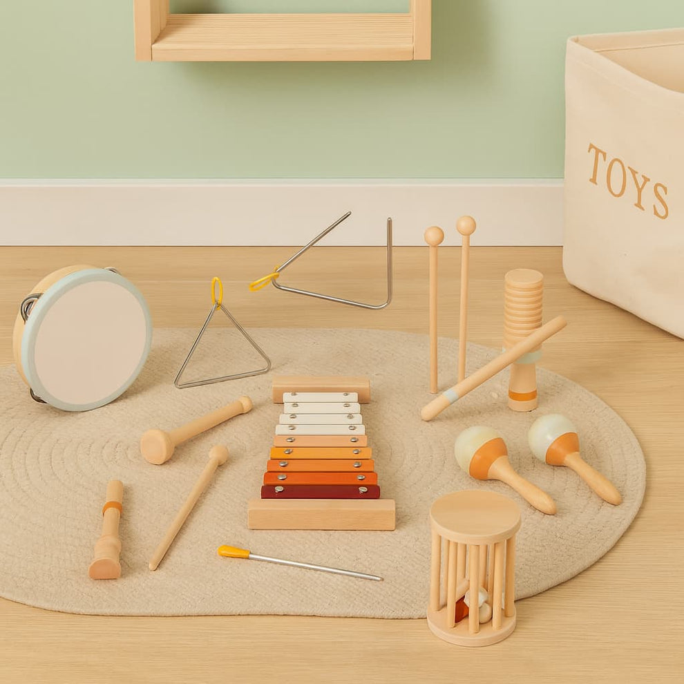 Montessori Musical Toy Set (12M+) | Baby Music Wooden Box 🎶