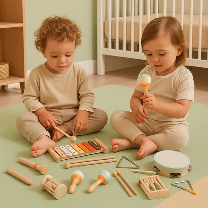 Montessori Musical Toy Set (12M+) | Baby Music Wooden Box 🎶