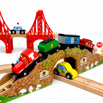 Little Teekie Wooden Train Track Play Set
