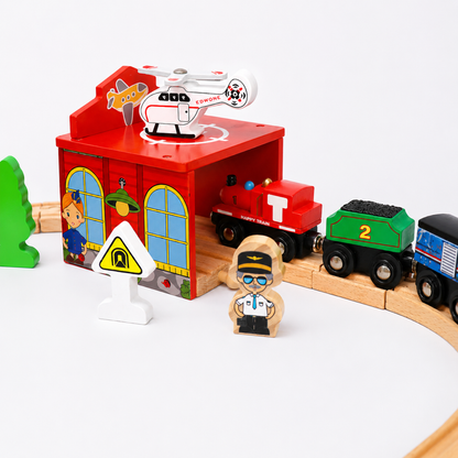 Little Teekie Wooden Train Track Play Set