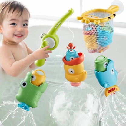 Baby Fishing Bath Toy Set – Fishing Rod, Net & Floating Water Toys for Toddlers 18M+