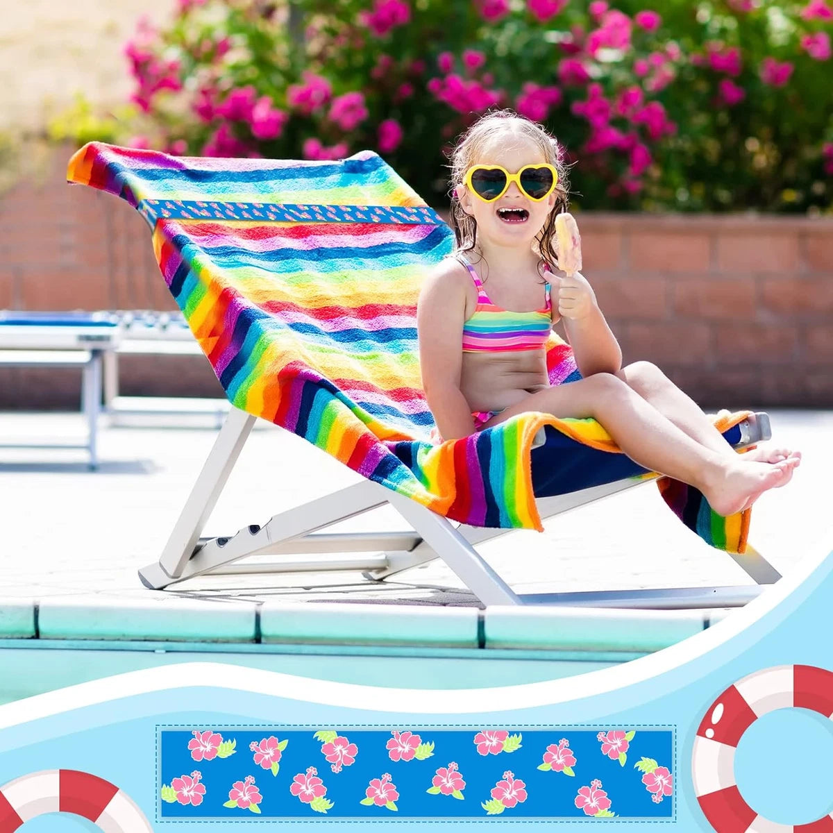 Large Towel Bands for Beach Chairs
