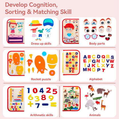 Montessori Busy Board for Toddlers,Sensory Toy, Preschool Learning Education