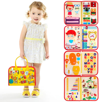 Montessori Busy Board for Toddlers,Sensory Toy, Preschool Learning Education