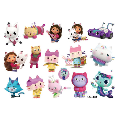 Gabby's Dollhouse Temporary Tattoo Sticker Sheets (8 sheets)