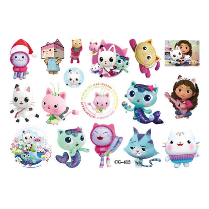 Gabby's Dollhouse Temporary Tattoo Sticker Sheets (8 sheets)