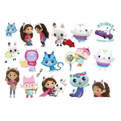 Gabby's Dollhouse Temporary Tattoo Sticker Sheets (8 sheets)