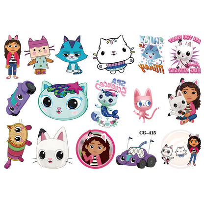 Gabby's Dollhouse Temporary Tattoo Sticker Sheets (8 sheets)